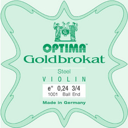 Optima G.1001.25.B.3.4 Goldbrokat Χορδή Βιολιού E Plain Steel Light Tension 3/4