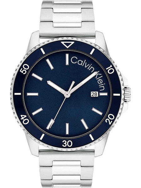 Calvin Klein Aqueous Ανδρικό Ρολόι με Ασημί Μεταλλικό Μπρασελέ 25200385