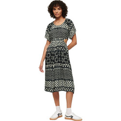 Superdry Midi Καλοκαιρινό Καθημερινό Φόρεμα Μαύρο W8011676A-2KU
