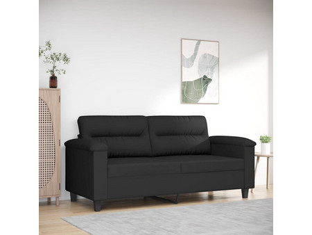vidaXL Διθέσιος Καναπές Microfiber Μαύρος 170x77x80cm 359564
