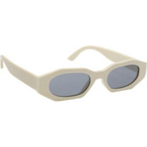 EyeLead L737 Γυναικεία Γυαλιά Ηλίου Πολυγωνικά Κοκάλινα Λευκά με Μαύρο Polarized Φακό