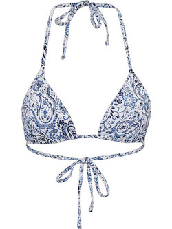 Only Bikini Top Τριγωνάκι Λευκό Μπλε 15314594