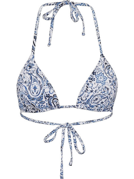 Only Bikini Top Τριγωνάκι Λευκό Μπλε 15314594