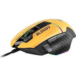 A4Tech Bloody W95 Max Sports Ενσύρματο Gaming Ποντίκι RGB 12000 DPI Yellow