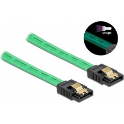 Powertech CAB-W036 Καλώδιο Σκληρού Δίσκου 7-Pin SATA III to 7-Pin SATA III 0.7m Green