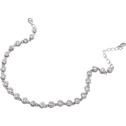 Silverline Γυναικείο Βραχιόλι Ριβιέρα από Ασήμι 925 με Ζιργκόν 0230431001