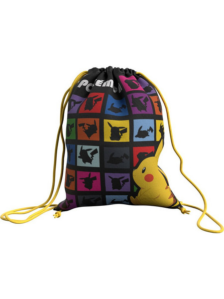 Pokemon Παιδική Τσάντα Πλάτης Γυμναστηρίου Μαύρη