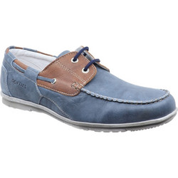 Softies Ανδρικά Μοκασίνια Boat Shoes Δερμάτινα Royal Blue 2-10-035