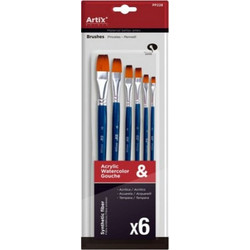 ArtiX Paints Σετ Πινέλα Ζωγραφικής 6τμχ PP228