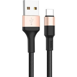 Hoco X26 Braided USB-A to USB-C 1m Black Golden 6957531080244