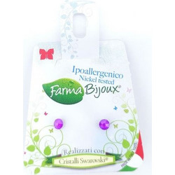 Farma Bijoux Xirius Piatto Γυναικεία Σκουλαρίκια Καρφωτά με Swarovski BEM57C106