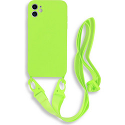 Bodycell Silicone Color Strap Back Cover Light Green (iPhone 11)
