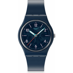 Swatch Ανδρικό Ρολόι με Μπλε Καουτσούκ Λουράκι SO28N118
