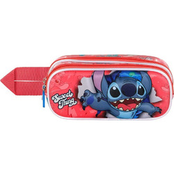 Karactermania Disney Stitch Thing 3D Κασετίνα Βαρελάκι με 2 Θήκες Κοραλί 06488