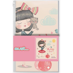 Must My Cute Girl Παιδική Πετσέτα Προσώπου / Χεριών 30x30cm Μπεζ