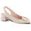 Blondie Γόβες Slingback Δερμάτινες με Χοντρό Χαμηλό Τακούνι & Στρας Εκρού 4000