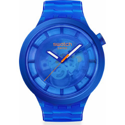 Swatch Big Bold Ανδρικό Ρολόι με Μπλε Λουράκι SB05N116