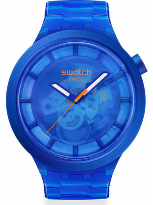 Swatch Big Bold Ανδρικό Ρολόι με Μπλε Λουράκι SB05N116