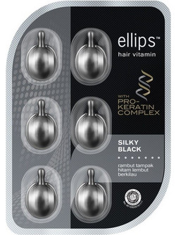 Ellips Silky Black Αμπούλες Μαλλιών για Επανόρθωση 6caps