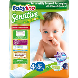 Babylino Sensitive Chamomile Πάνες No4+ 10-15kg 19τμχ