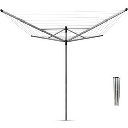 Brabantia Lift-O-Matic Πτυσσόμενη Απλώστρα Ρούχων Δαπέδου Κήπου Μεταλλική 15.5x11x200cm με Μήκος Απλώματος 60m