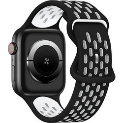 Beline New Sport Λουράκι Σιλικόνης Black / White (Apple Watch 38 / 40 / 41mm)