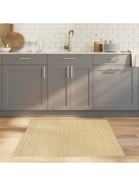 vidaXL Χαλί Τετράγωνο Καλοκαιρινό Baboo 100x100cm 376939 Ανοιχτό Φυσικό