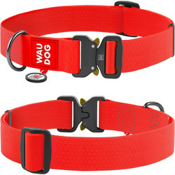 Waudog Waterproof Metal Κολάρο Σκύλου Κόκκινο 2.5x35-58cm
