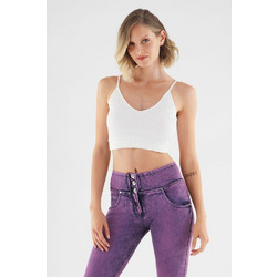 Freddy Γυναικείο Αθλητικό Crop Top Λευκό S2WWSTC2-W99
