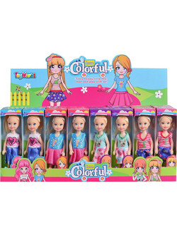 ToyMarkt Κούκλα με Πολύχρωμα Ρούχα Διάφορα Σχέδια 98250