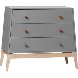 Leander Luna Βρεφική Συρταριέρα Γκρι 103x52x86cm