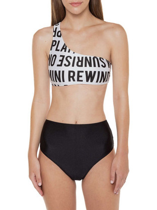 Ice Play Bikini Set με Έναν Ώμο Μαύρο Λευκό 23EU2M160006952
