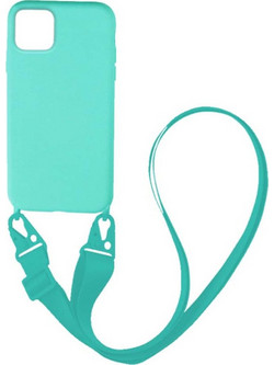 Sonique Silicone Strap Back Cover Light Blue (iPhone 12 Pro Max)