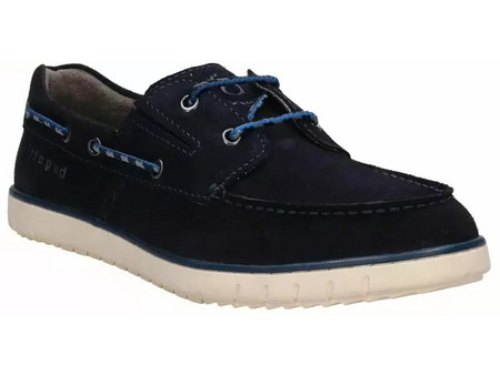 Bugatti Ανδρικά Μοκασίνια Boat Shoes Καστόρινα Navy Μπλε 321-ADE04-1400