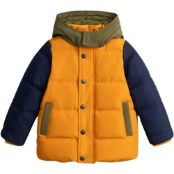 Dpam Παιδικό Μπουφάν Χειμωνιάτικο Puffer Πορτοκαλί Navy Μπλε VOGRODOU