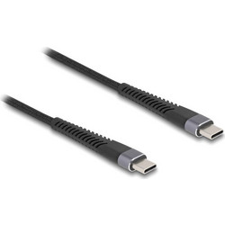 DeLOCK Braided USB-C to USB-C 60W 1m Black 81124