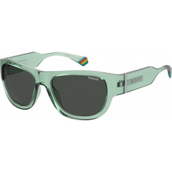 Polaroid Eyewear PLD6197S MC1ED Ανδρικά Γυαλιά Ηλίου Τετράγωνα Κοκάλινα Πράσινα με Μαύρο Φακό
