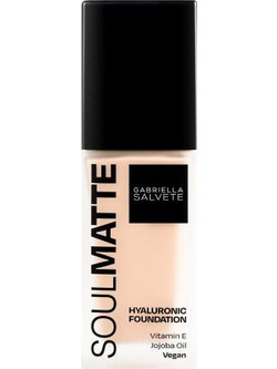 Gabriella Salvete Soulmatte Hyaluronic 02W Ivory Warm Liquid Foundation 30ml
