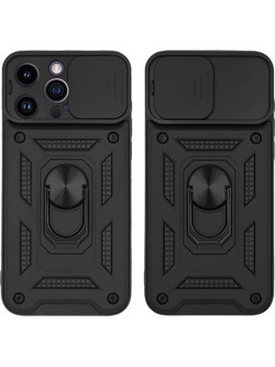 Sonique Ring Armor CamPro Back Cover Black (iPhone 14 Pro Max)