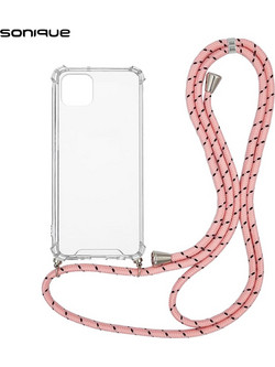 Sonique Strap Back Cover Transparent / Rainbow Pink (iPhone 11)