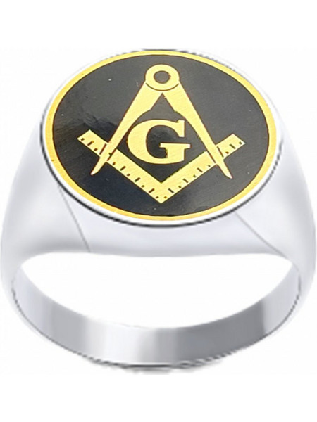 Personal Jewel Ανδρικό Δαχτυλίδι Σεβαλιέ Μονόγραμμα G από Ασήμι 925 Xρυσό DK15.1.1PJ-M