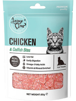 Jerky Time Chicken & Codfish Heart Bites 80gr