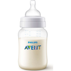 Philips Avent Πλαστικό Μπιμπερό με Θηλή Σιλικόνης κατά των Κολικών 0+ Μηνών Transparent 260ml SCY103/01