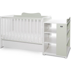 Lorelli Bertoni Multi Πολυμορφική Κούνια με Στρώμα 60x120cm White Milky Green 10150570040A