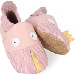 Bobux Zebra Βρεφικά Slip Ons Αγκαλιάς Ροζ 1026-153-04