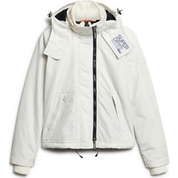 Superdry Γυναικείο Μπουφάν Χειμωνιάτικο Softshell Μακρύ Λευκό W5011747A-01C