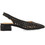 Gioseppo Γόβες Slingback Δερμάτινες με Χοντρό Χαμηλό Τακούνι Μαύρες 71185