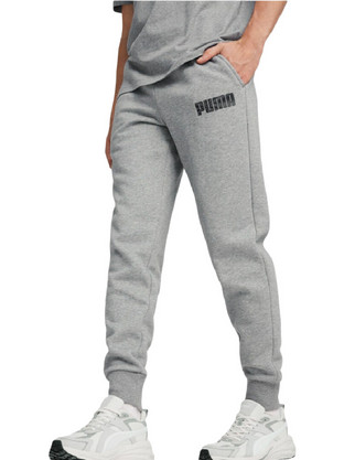 Puma Ανδρικό Παντελόνι Φόρμας Fleece με Λάστιχο Γκρι 680200-03