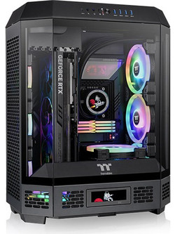 Thermaltake The Tower 600 Black Gaming Midi Tower Κουτί Υπολογιστή με Πλαϊνό Παράθυρο