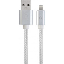 Gembird Braided USB-A to Lightning Cable 1.8m Silver 8716309101073